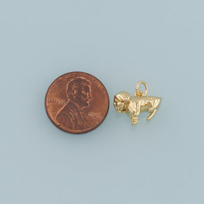 Gold Dog Charms,18K Gold Filled Dog Pendant,Cute Dog Charm Bracelet Necklace for DIY Jewelry Making Supply