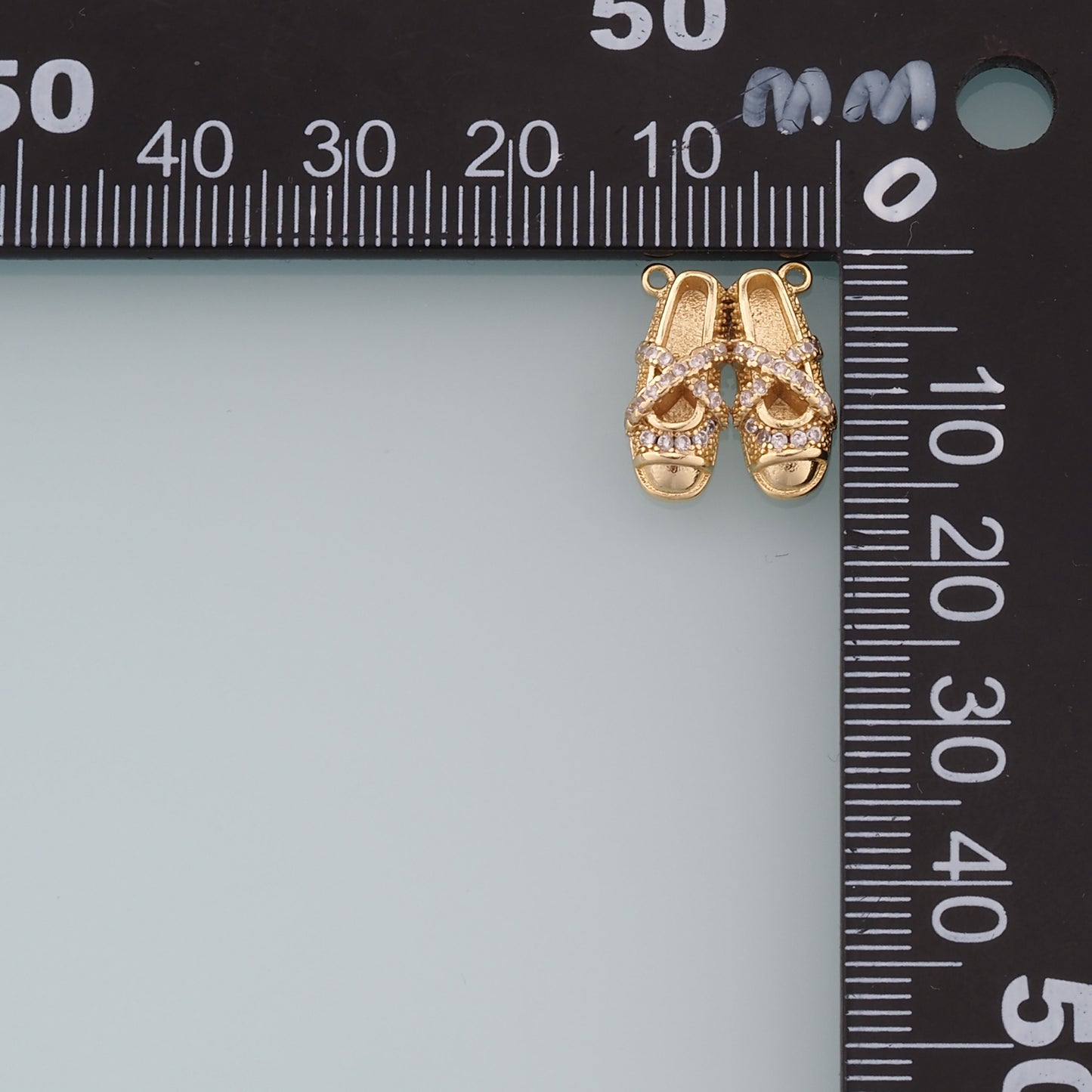Gold Ballerina Shoes Dangle Charms,18K Gold Filled Flat Shoes Pendant,Shoes Charm Bracelet Necklace for DIY Jewelry Making Supply