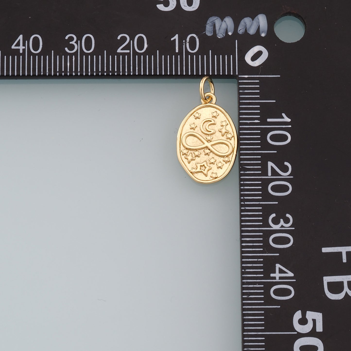 Gold Infinity Charms,18K Gold Filled Infinity Pendant,Star Moon Charm Bracelet Necklace for DIY Jewelry Making Supply