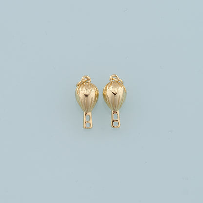 18K Gold Filled Hot Air Balloon Pendant,Balloon Charm Bracelet Necklace for DIY Jewelry Making Supply