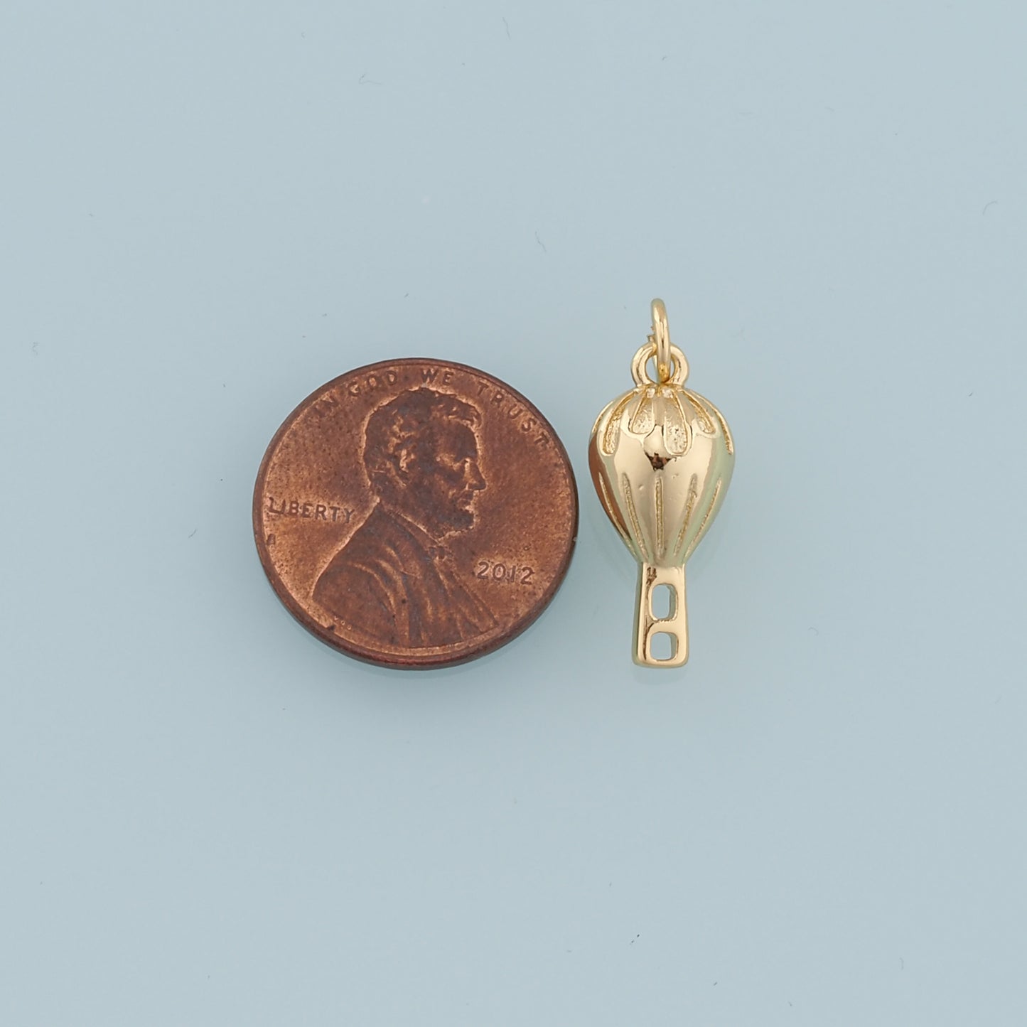 18K Gold Filled Hot Air Balloon Pendant,Balloon Charm Bracelet Necklace for DIY Jewelry Making Supply