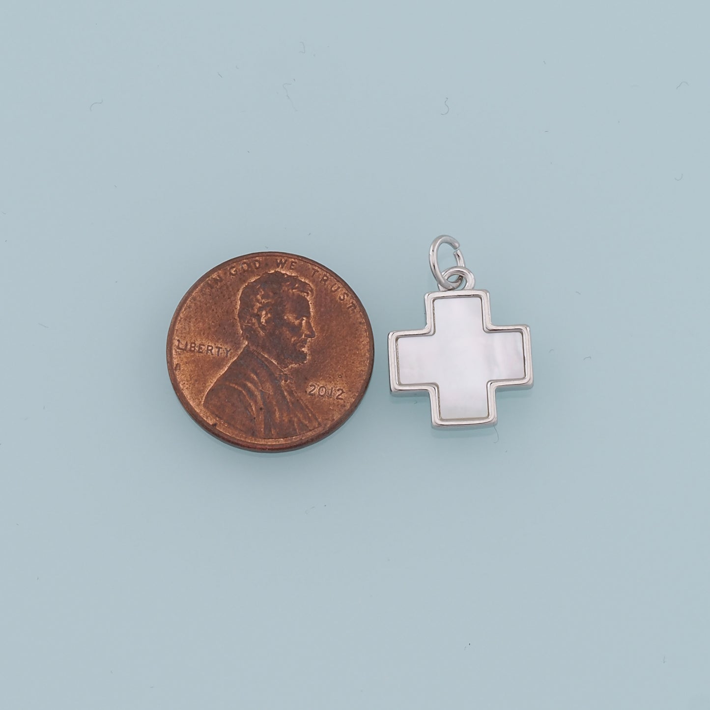 Gold Cross Charms,18K Gold Filled Cross Pendant,Shell Cross Charm Bracelet Necklace for DIY Jewelry Making Supply