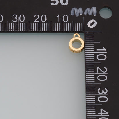 Gold Bail Charm Holder Spacer,18K Gold Filled With Loop Round Bead Spacer Bracelet Necklace for DIY Jewelry Making Supply