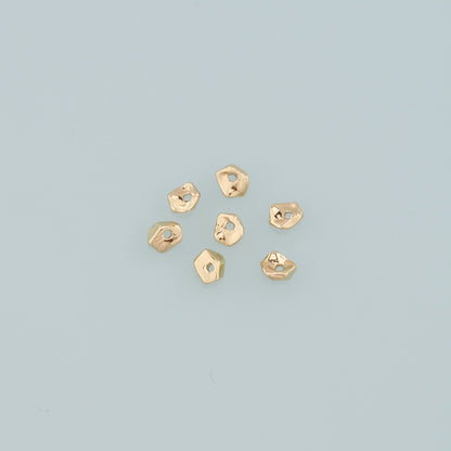 Gold Geometry Beads Charms,18K Gold Filled Geometry spacer beads Bracelet Necklace for DIY Jewelry Making Supply