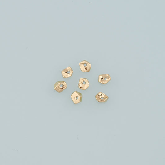 Gold Geometry Beads Charms,18K Gold Filled Geometry spacer beads Bracelet Necklace for DIY Jewelry Making Supply
