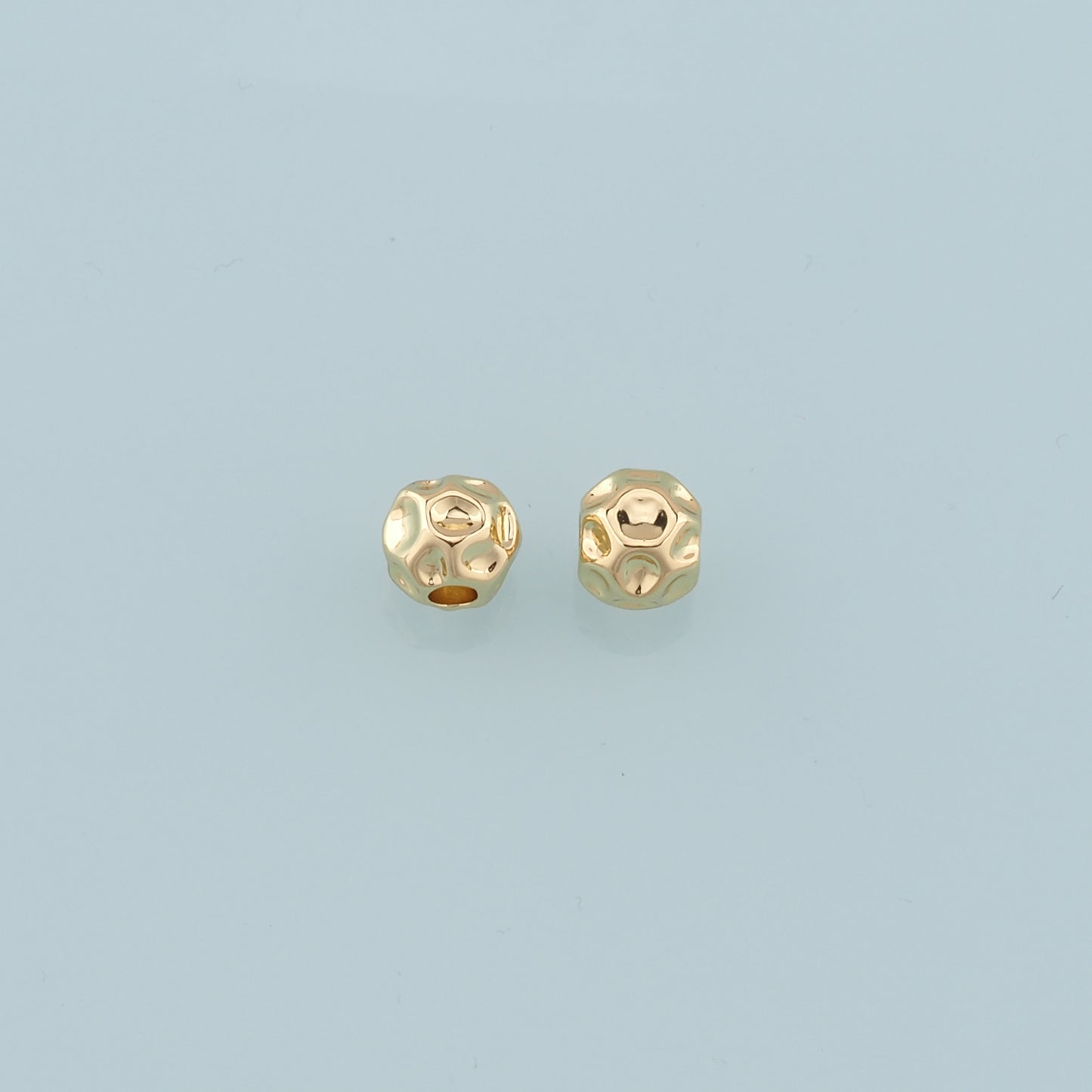 Gold Ball Beads Charms,18K Gold Filled Round Ball Spacer beads Bracelet Necklace for DIY Jewelry Making Supply