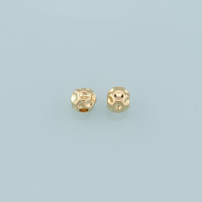 Gold Ball Beads Charms,18K Gold Filled Round Ball Spacer beads Bracelet Necklace for DIY Jewelry Making Supply