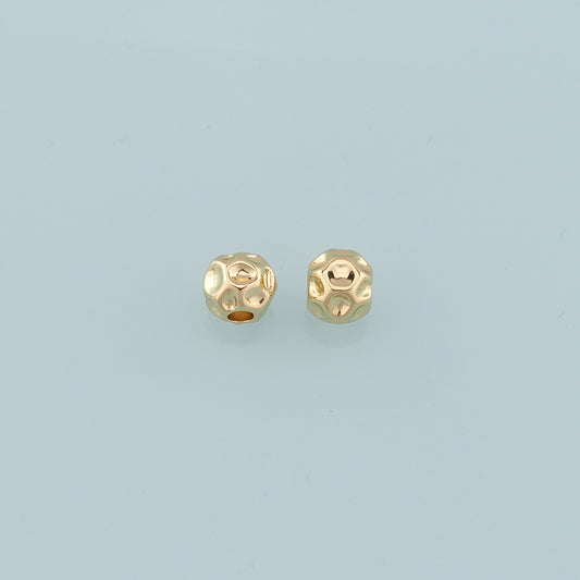 Gold Ball Beads Charms,18K Gold Filled Round Ball Spacer beads Bracelet Necklace for DIY Jewelry Making Supply