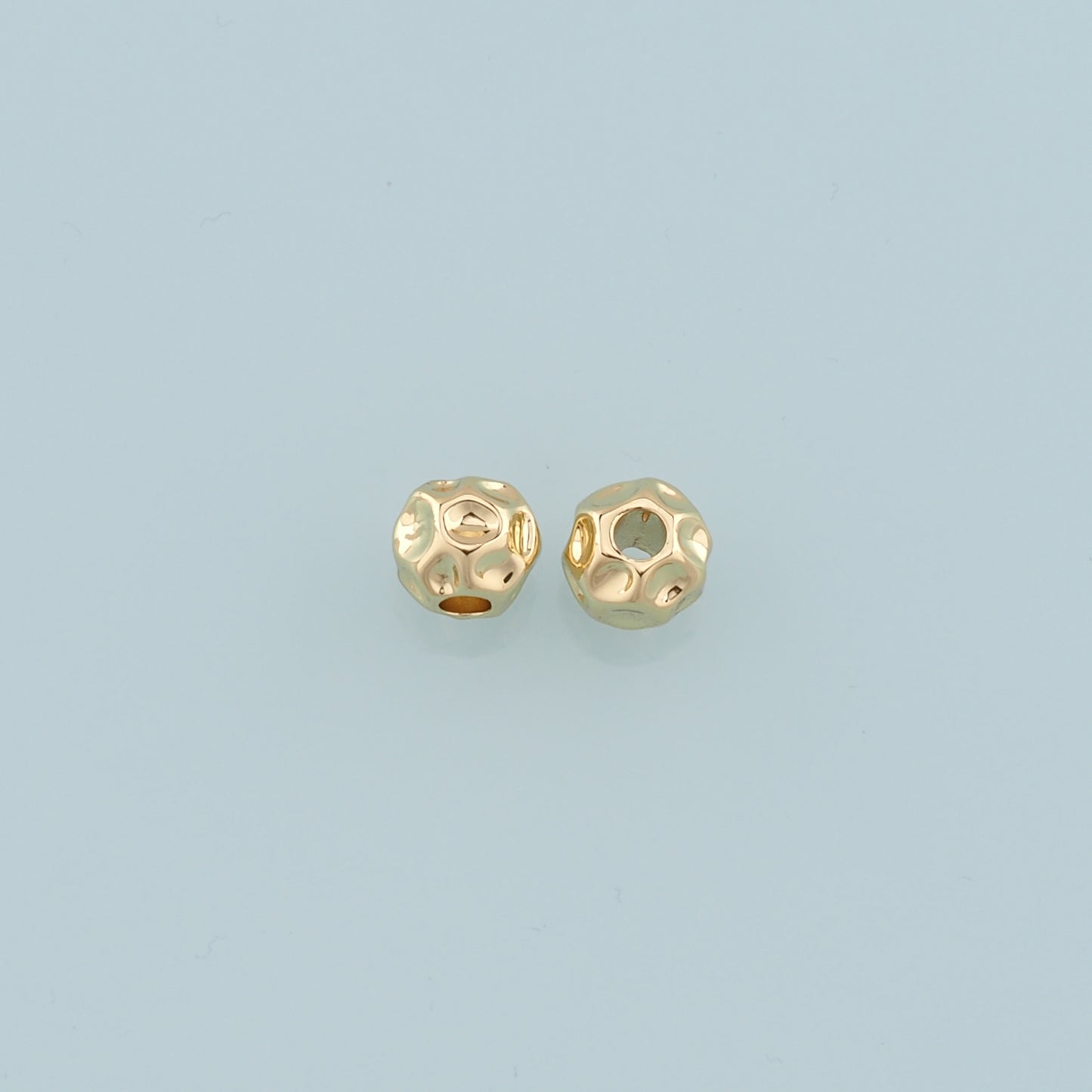 Gold Ball Beads Charms,18K Gold Filled Round Ball Spacer beads Bracelet Necklace for DIY Jewelry Making Supply