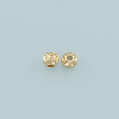 Gold Ball Beads Charms,18K Gold Filled Round Ball Spacer beads Bracelet Necklace for DIY Jewelry Making Supply