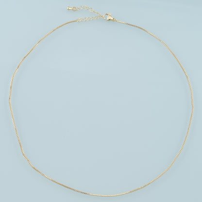 Gold Box Chain,18K Gold Filled Box for Necklace Bracelet DIY Jewelry Making Supply