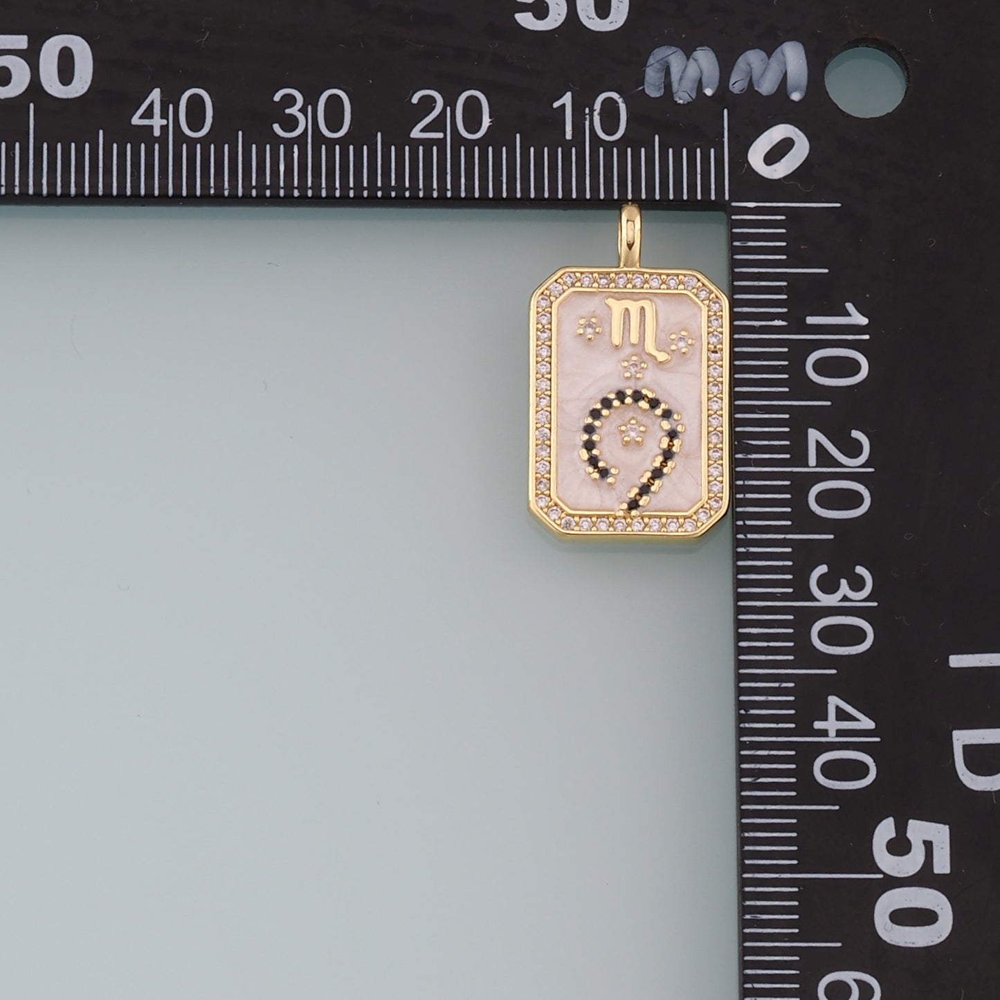 18K Gold Filled Zodiac Constellation Pendant,Enamel Constellation Charm Bracelet Necklace for DIY Jewelry Making Supply