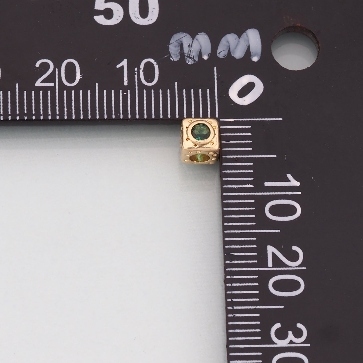18K Gold Filled Square Spacer Beads Bracelet Necklace for DIY Jewelry Making Supply