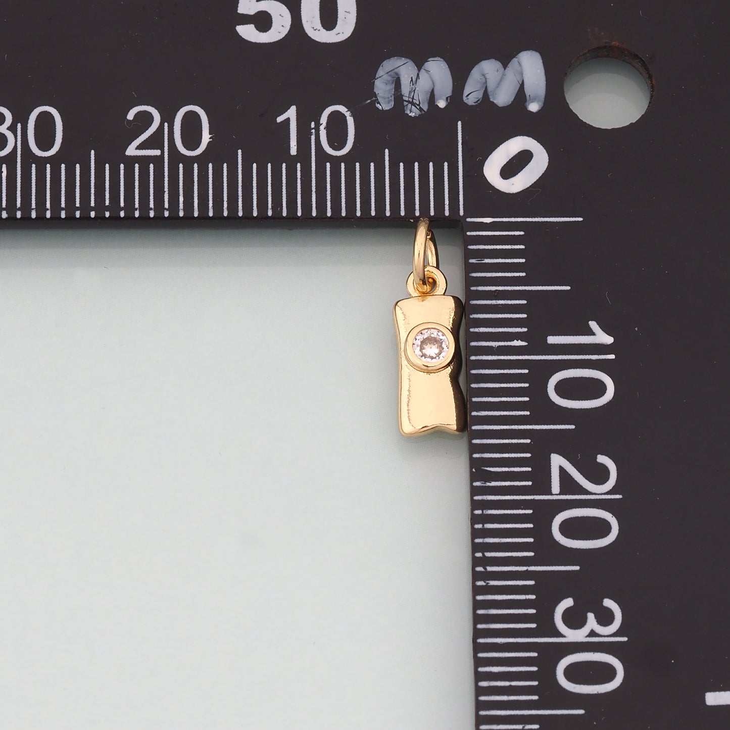 18K Gold Filled Geometry Pendant,CZ Micro Pave Geometry Charm Bracelet Necklace for DIY Jewelry Making Supply