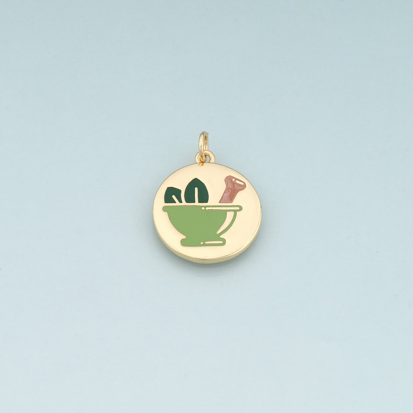 18K Gold Filled Ice Cream Cup Cream Pendant,Enamel Ice Cream Charm Bracelet Necklace for DIY Jewelry Making Supply