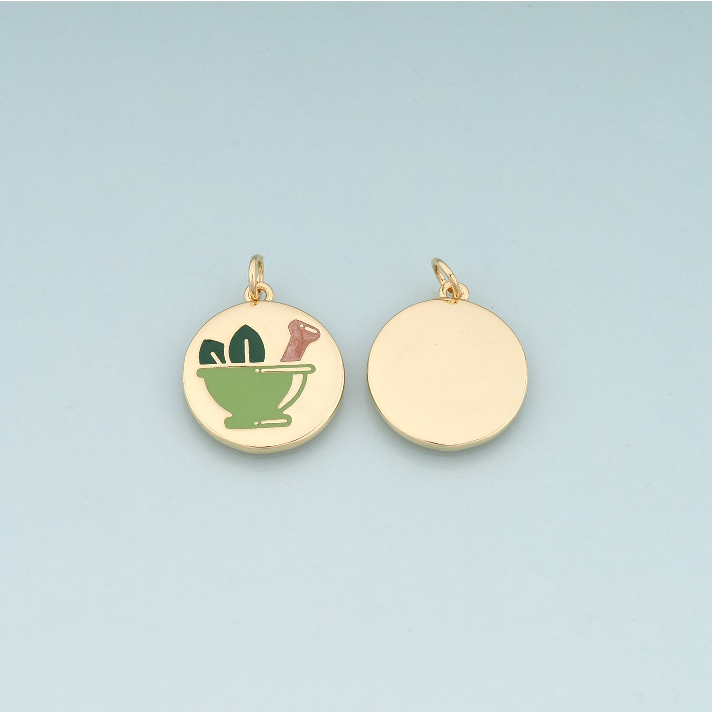 18K Gold Filled Ice Cream Cup Cream Pendant,Enamel Ice Cream Charm Bracelet Necklace for DIY Jewelry Making Supply
