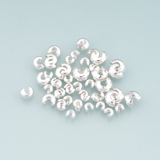 20pcs 925 Silver Cover Beads,Positioning Beads for DIY Jewelry Making Supply