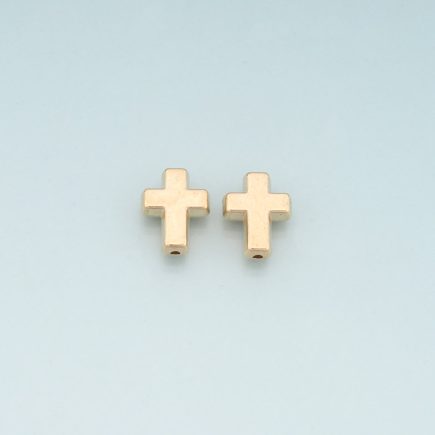 Gold Cross Spacer Beads Charms,18K Gold Filled Cross Bracelet Necklace for DIY Jewelry Making Supply