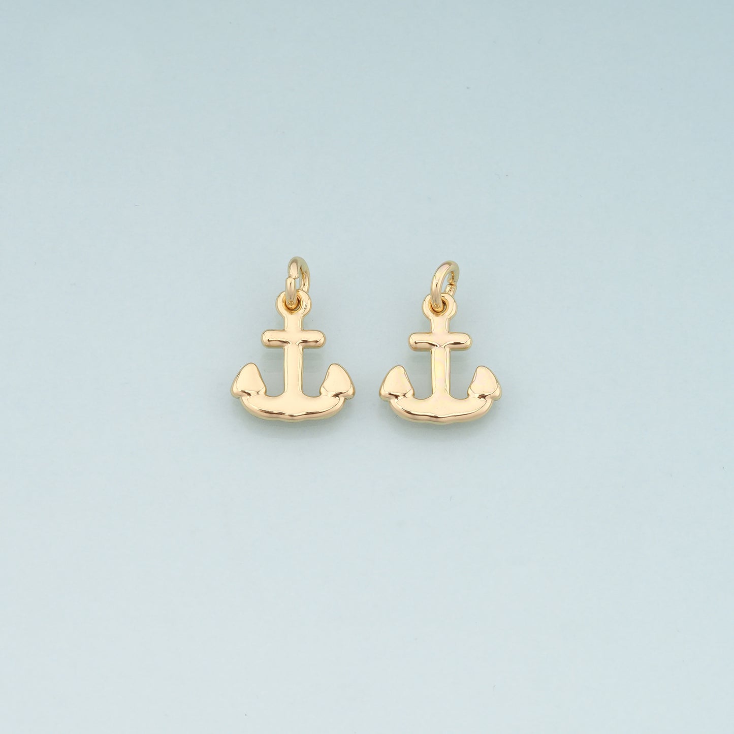 Gold Anchor Charms,18K Gold Filled Anchor Pendant Charm Bracelet Necklace for DIY Jewelry Making Supply