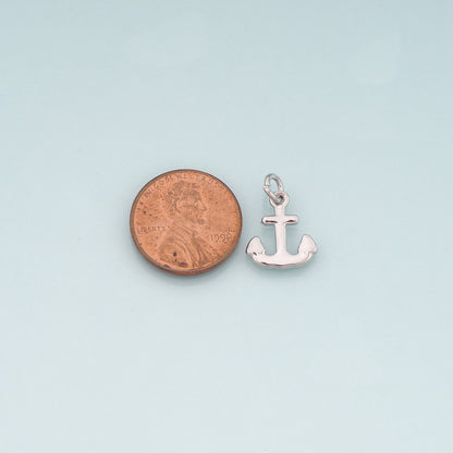 Gold Anchor Charms,18K Gold Filled Anchor Pendant Charm Bracelet Necklace for DIY Jewelry Making Supply