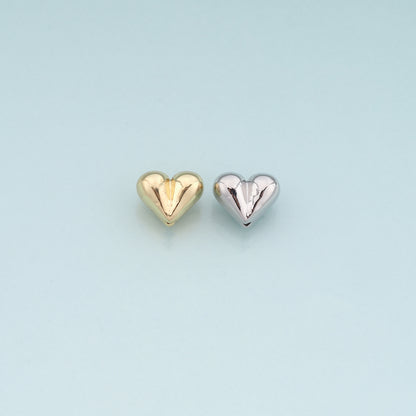 Gold Heart Beads Charms,18K Gold Filled Heart Spacer beads Bracelet Necklace for DIY Jewelry Making Supply