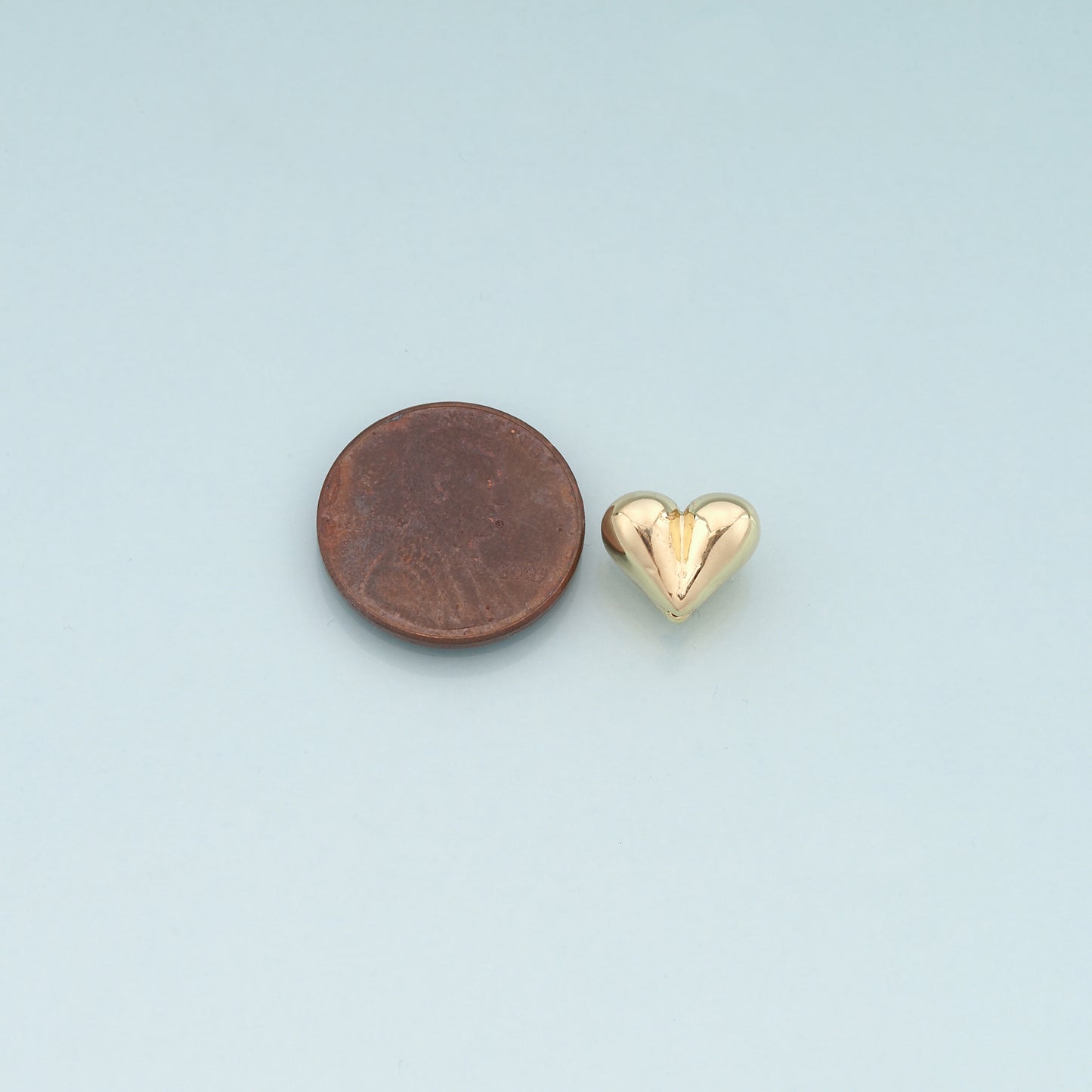 Gold Heart Beads Charms,18K Gold Filled Heart Spacer beads Bracelet Necklace for DIY Jewelry Making Supply