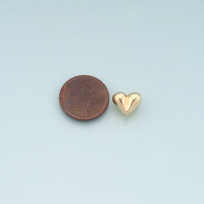 Gold Heart Beads Charms,18K Gold Filled Heart Spacer beads Bracelet Necklace for DIY Jewelry Making Supply