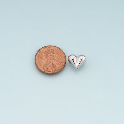 Gold Heart Beads Charms,18K Gold Filled Heart Spacer beads Bracelet Necklace for DIY Jewelry Making Supply