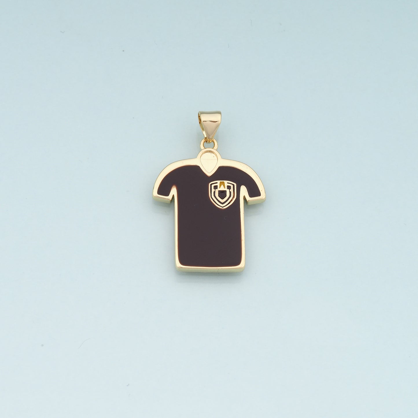 18K Gold Jersey Pendant,Enamel Jersey Charm Bracelet Necklace for DIY Jewelry Making Supply