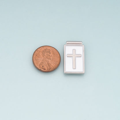 Gold Cross Charms,18K Gold Filled Cross Pendant,Enamel Religion Charm Bracelet Necklace for DIY Jewelry Making Supply