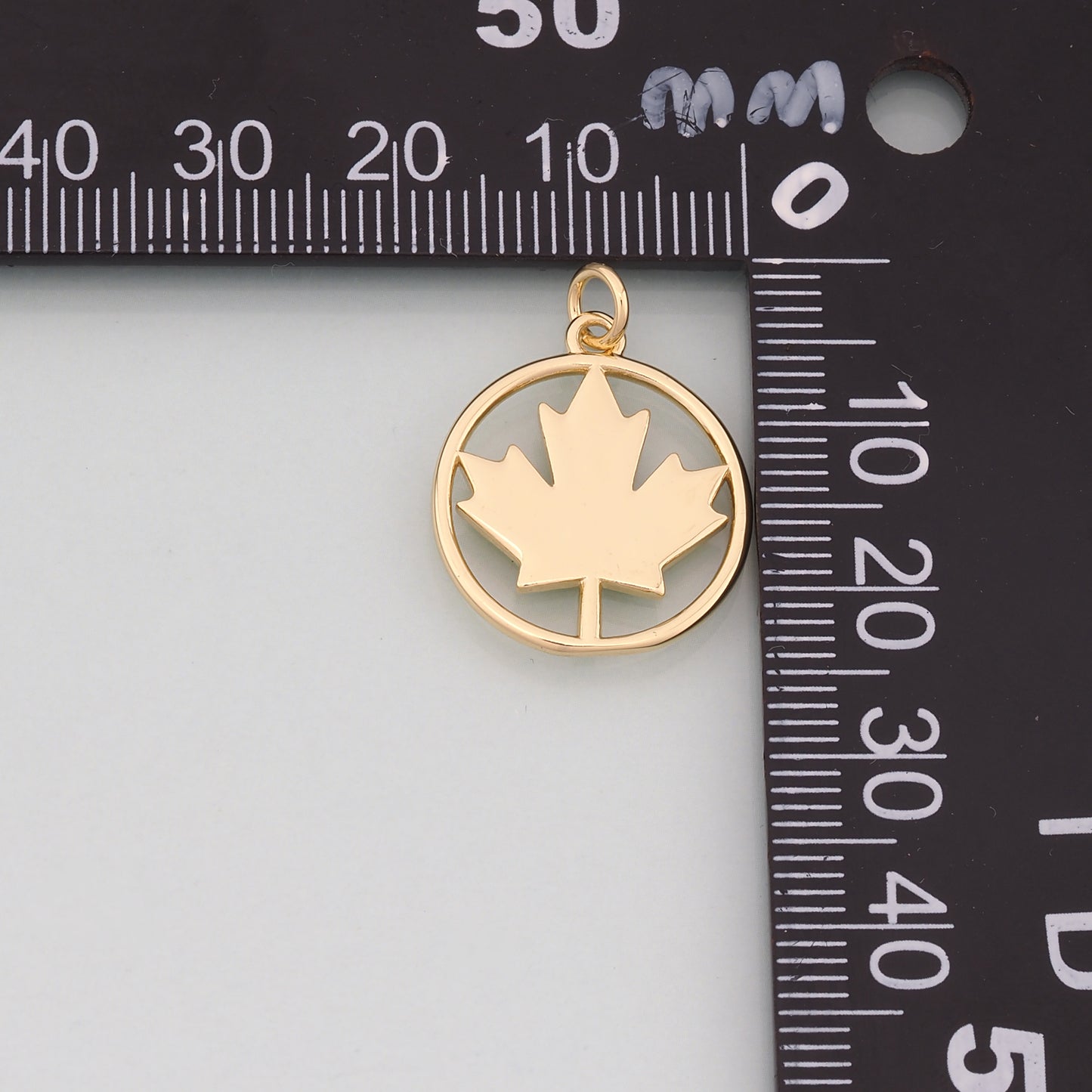 Gold Maple Leaf Charms,18K Gold Filled Maple Leaf Pendant,Dainty Leaf Charm Bracelet Necklace for DIY Jewelry Making Supply