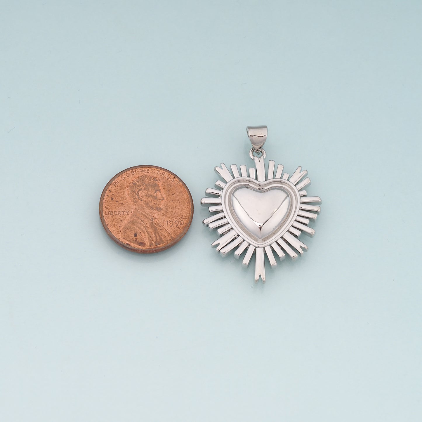 18K Gold Filled Sacred heart Pendant,Religion Charm Bracelet Necklace for DIY Jewelry Making Supply