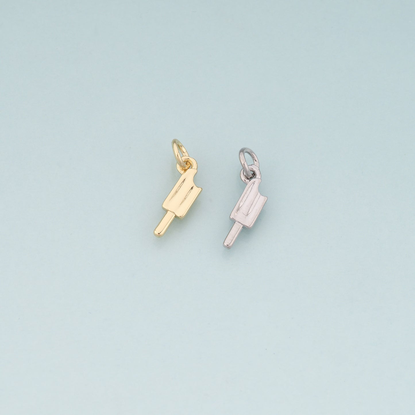 18K Gold Filled Ice Cream Pendant,Dainty Ice Cream Charm Bracelet Necklace for DIY Jewelry Making Supply
