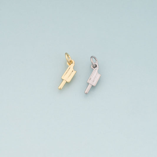 18K Gold Filled Ice Cream Pendant,Dainty Ice Cream Charm Bracelet Necklace for DIY Jewelry Making Supply