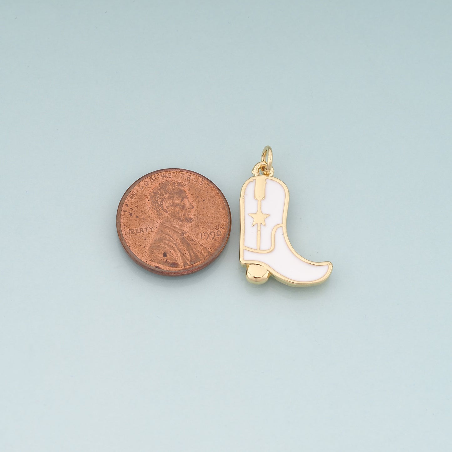 Gold Boots Charms,18K Gold Filled Boots Pendant,Enamel Cowboy Boots Charm Bracelet Necklace for DIY Jewelry Making Supply