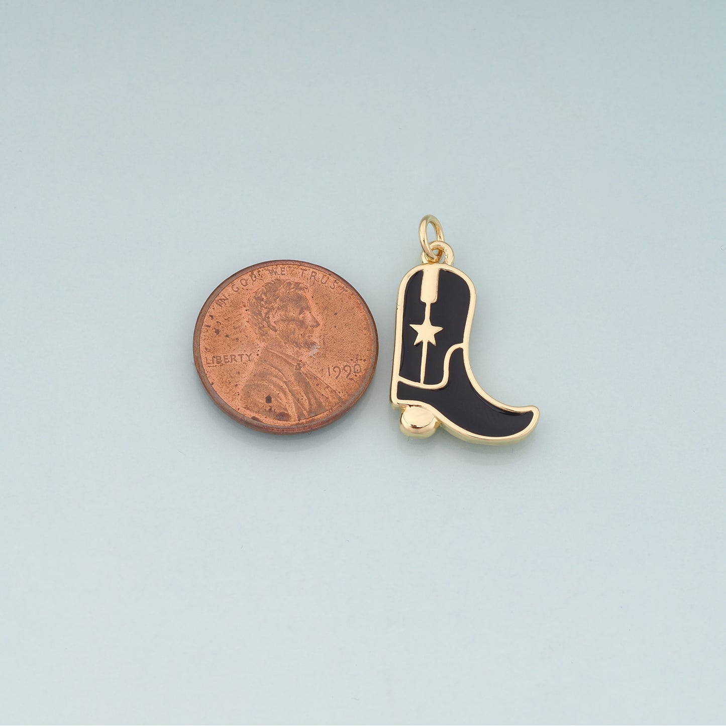 Gold Boots Charms,18K Gold Filled Boots Pendant,Enamel Cowboy Boots Charm Bracelet Necklace for DIY Jewelry Making Supply