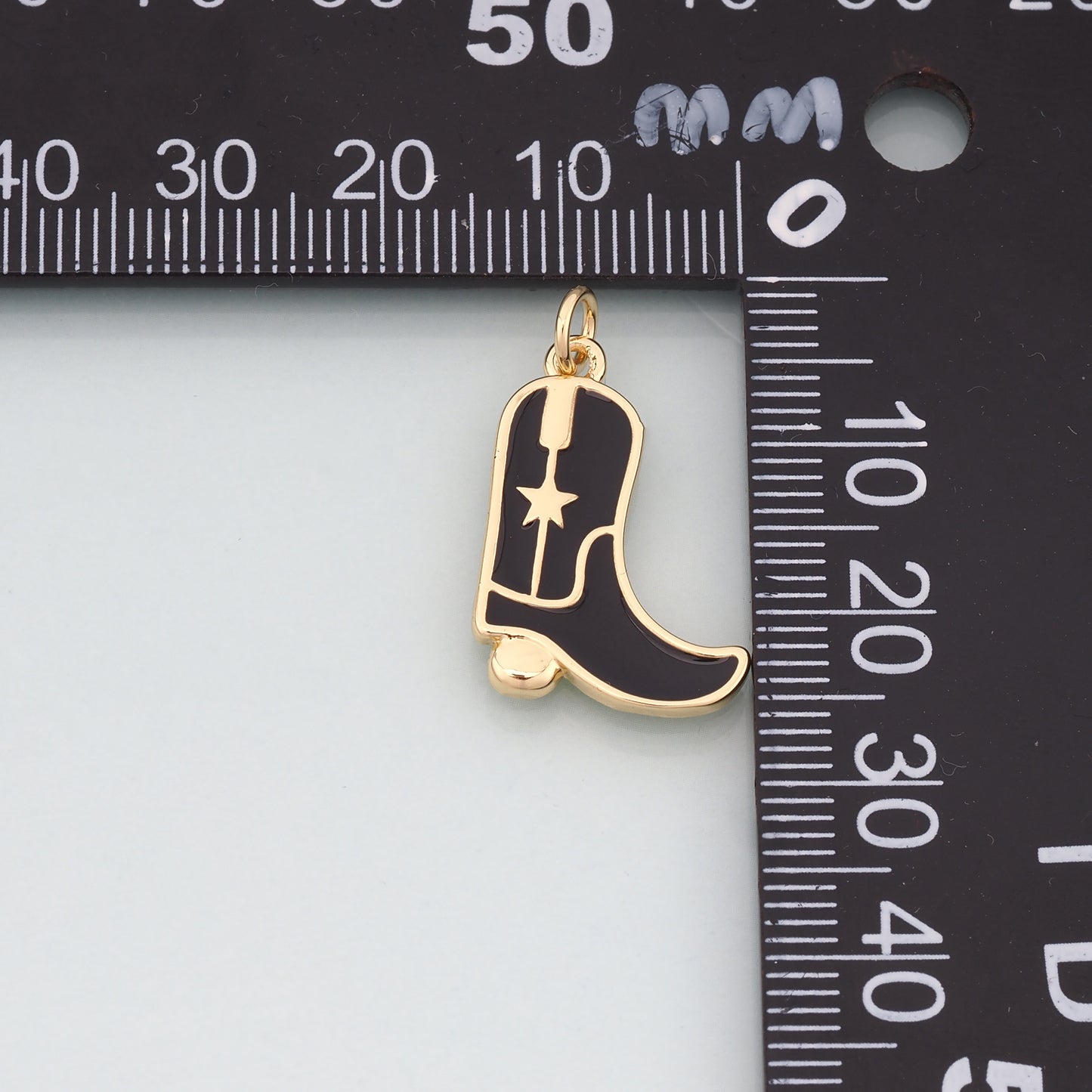 Gold Boots Charms,18K Gold Filled Boots Pendant,Enamel Cowboy Boots Charm Bracelet Necklace for DIY Jewelry Making Supply