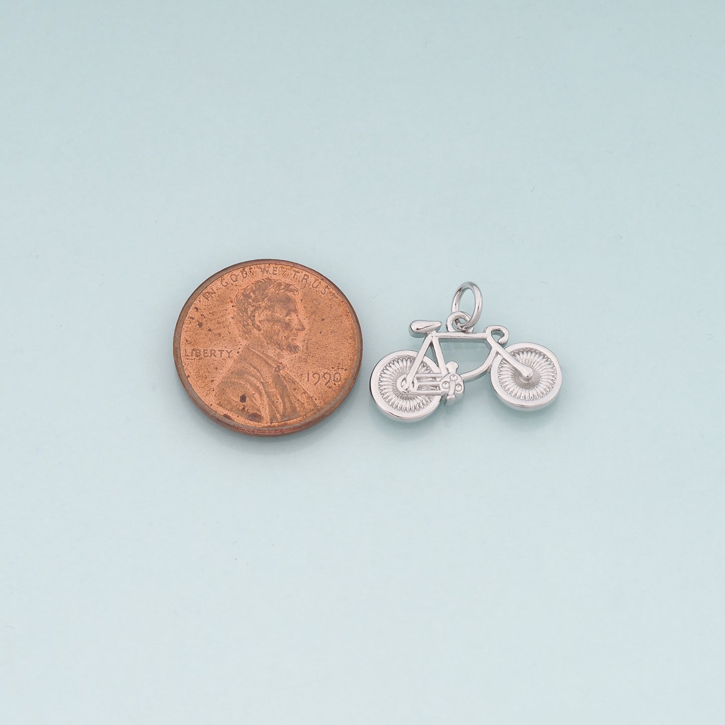 Gold Sports Charms,18K Gold Filled Bicycle Pendant,Bicycle Charm Bracelet Necklace for DIY Jewelry Making Supply