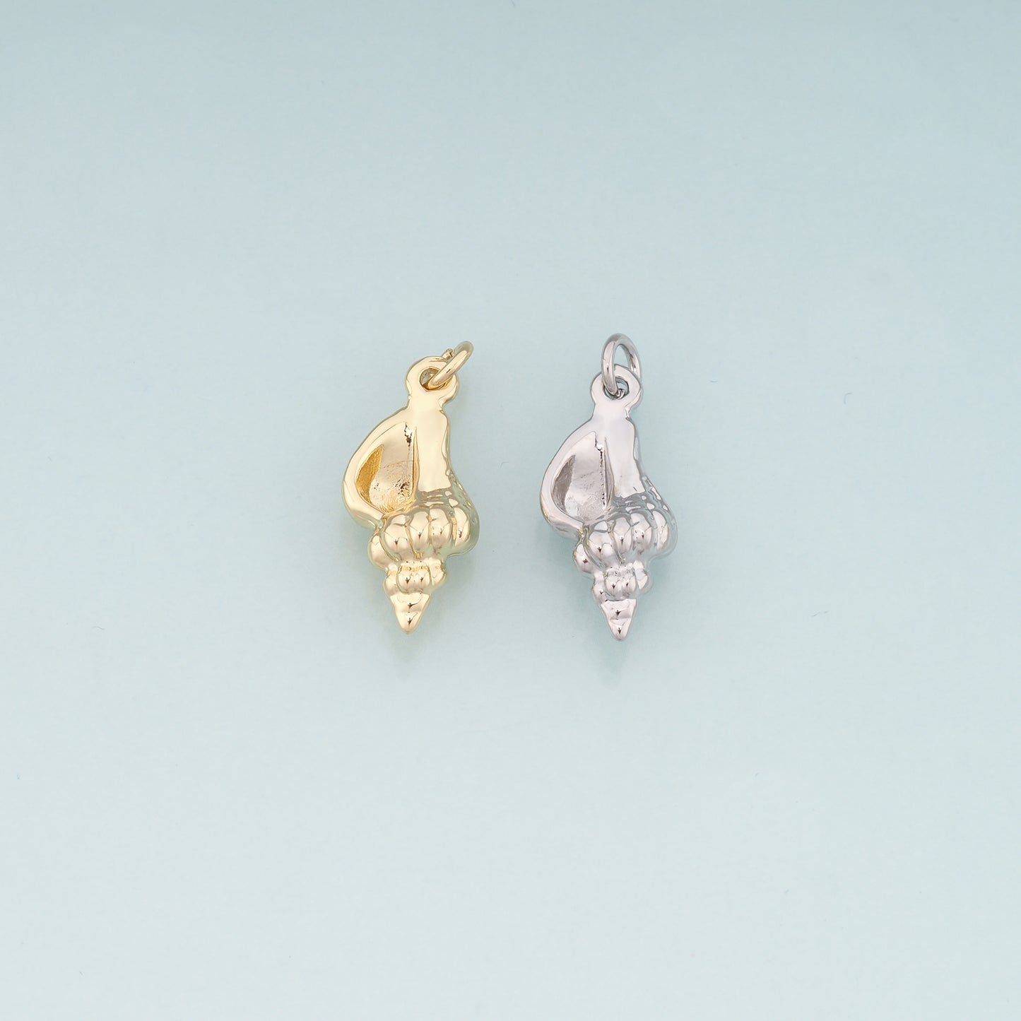 Gold Conch Charms,18K Gold Filled Shell Pendant,Conch Shell Charm Bracelet Necklace for DIY Jewelry Making Supply