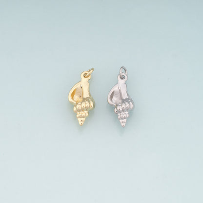 Gold Conch Charms,18K Gold Filled Shell Pendant,Conch Shell Charm Bracelet Necklace for DIY Jewelry Making Supply