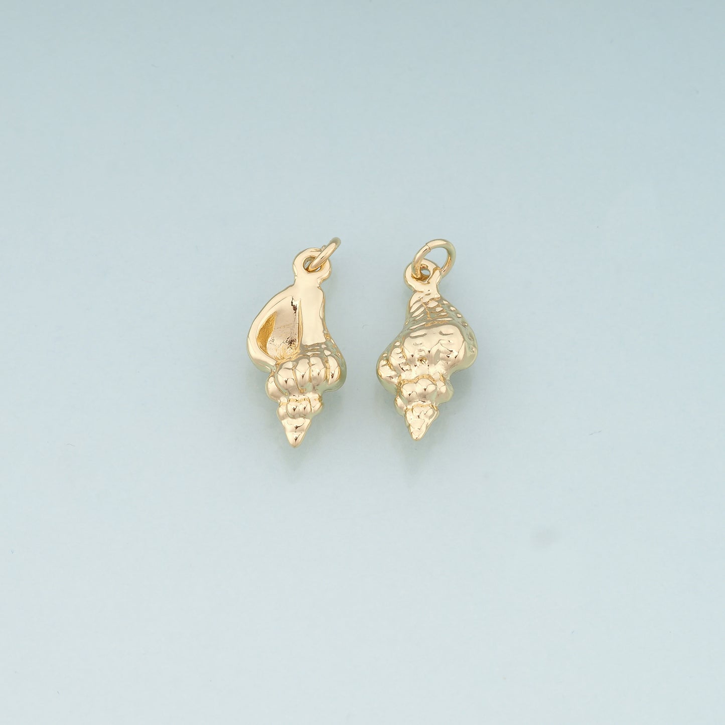 Gold Conch Charms,18K Gold Filled Shell Pendant,Conch Shell Charm Bracelet Necklace for DIY Jewelry Making Supply