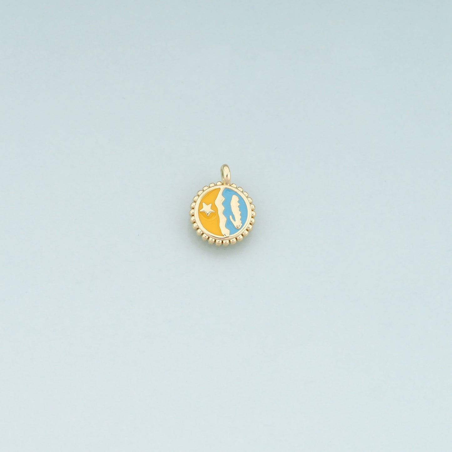 Gold Celestial Charms,18K Gold Filled Star Pendant,Enamel Star Charm Bracelet Necklace for DIY Jewelry Making Supply
