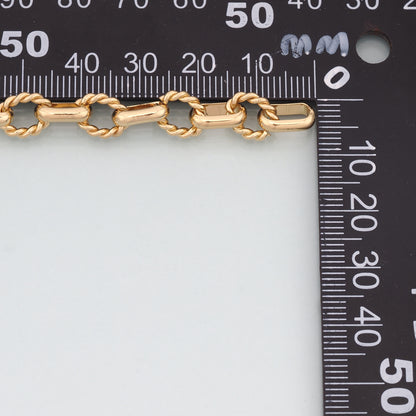 Gold Twist Chain,18K Gold Filled Oval Chain for Necklace Bracelet DIY Jewelry Making Supply