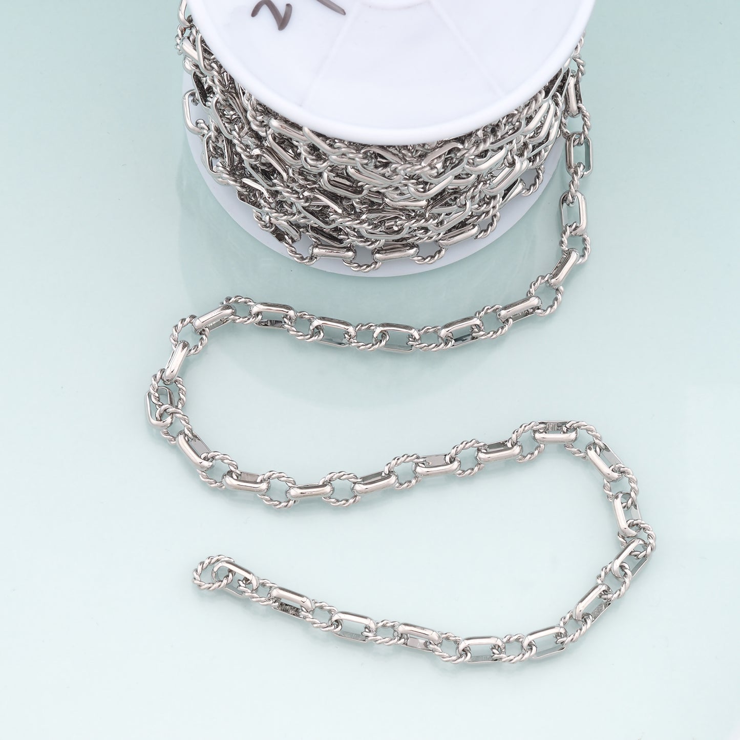 Gold Twist Chain,18K Gold Filled Oval Chain for Necklace Bracelet DIY Jewelry Making Supply