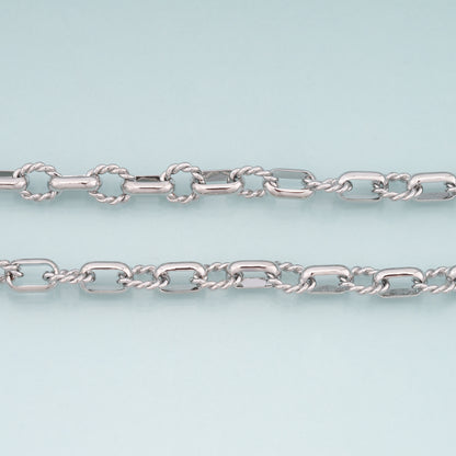 Gold Twist Chain,18K Gold Filled Oval Chain for Necklace Bracelet DIY Jewelry Making Supply