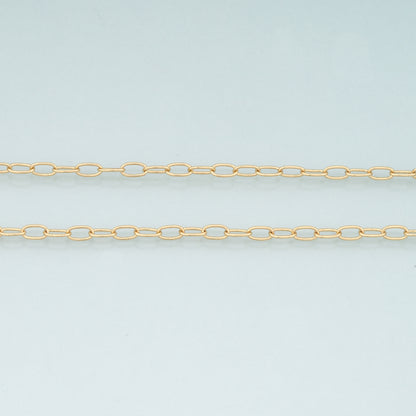Gold Oval Chain,18K Gold Filled Oval Chain for Necklace Bracelet DIY Jewelry Making Supply