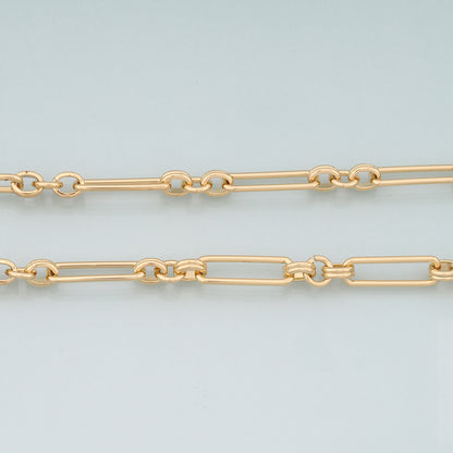 Gold Paper Clip Chain,18K Gold Filled Oval Chain for Necklace Bracelet DIY Jewelry Making Supply