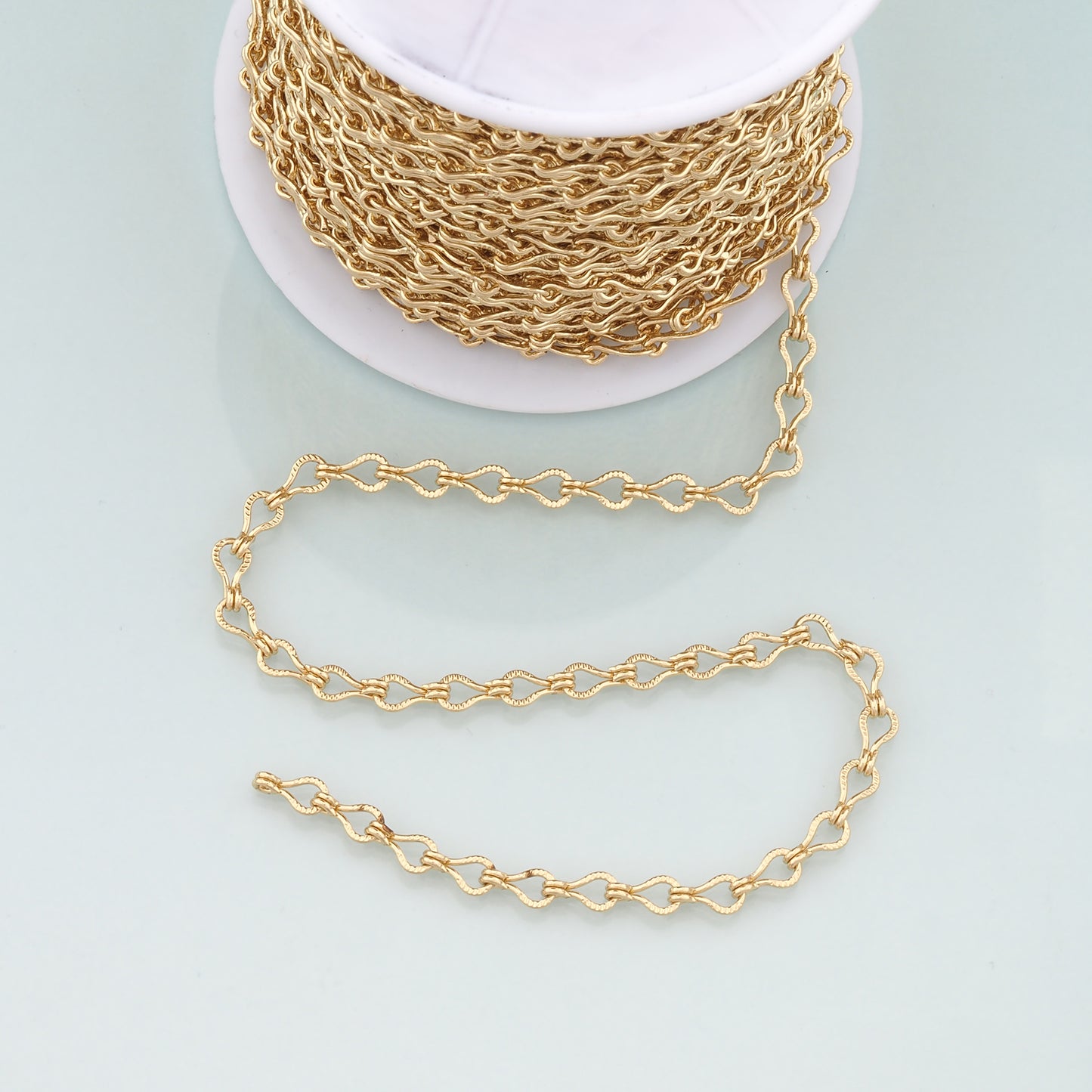 Gold Geometry Chain,18K Gold Filled Geometry Chain for Necklace Bracelet DIY Jewelry Making Supply