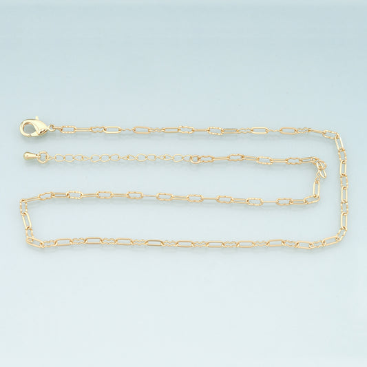 Gold Oval Chain,18K Gold Filled Oval for Necklace Bracelet DIY Jewelry Making Supply