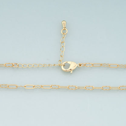 Gold Oval Chain,18K Gold Filled Oval for Necklace Bracelet DIY Jewelry Making Supply